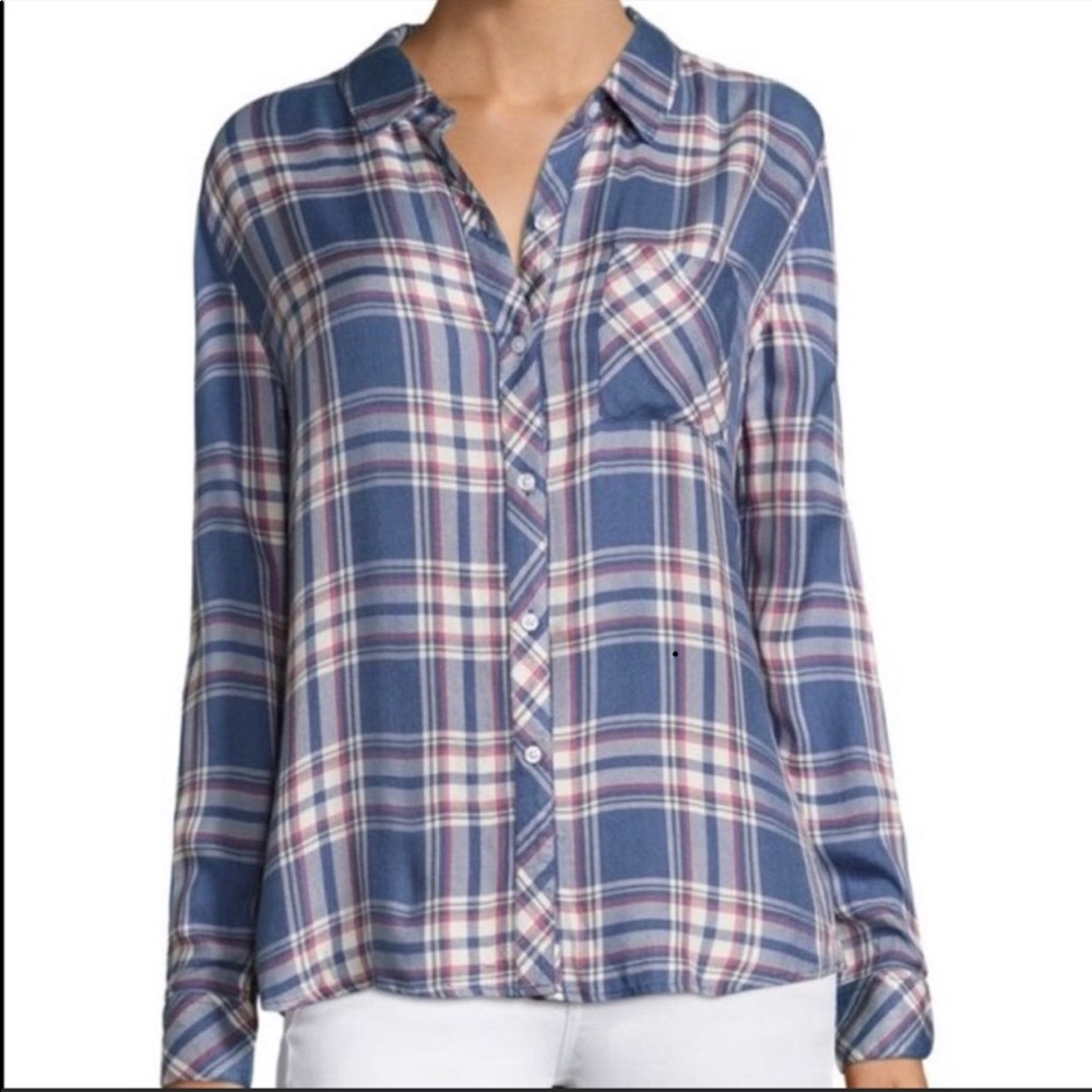 Rails Hunter Sky White Daffodil Flannel